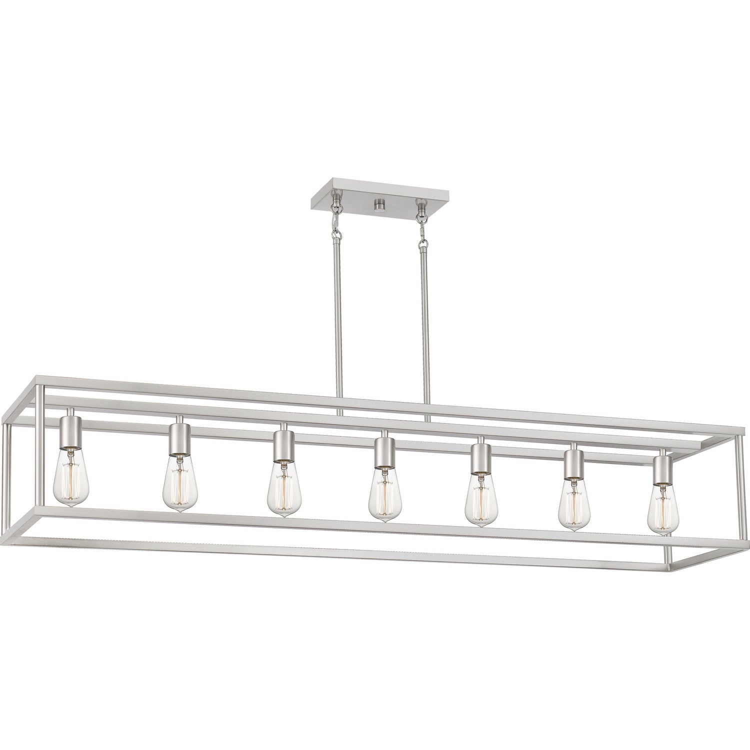 Quoizel - NHR752BN - Seven Light Island Chandelier - New Harbor - Brushed Nickel