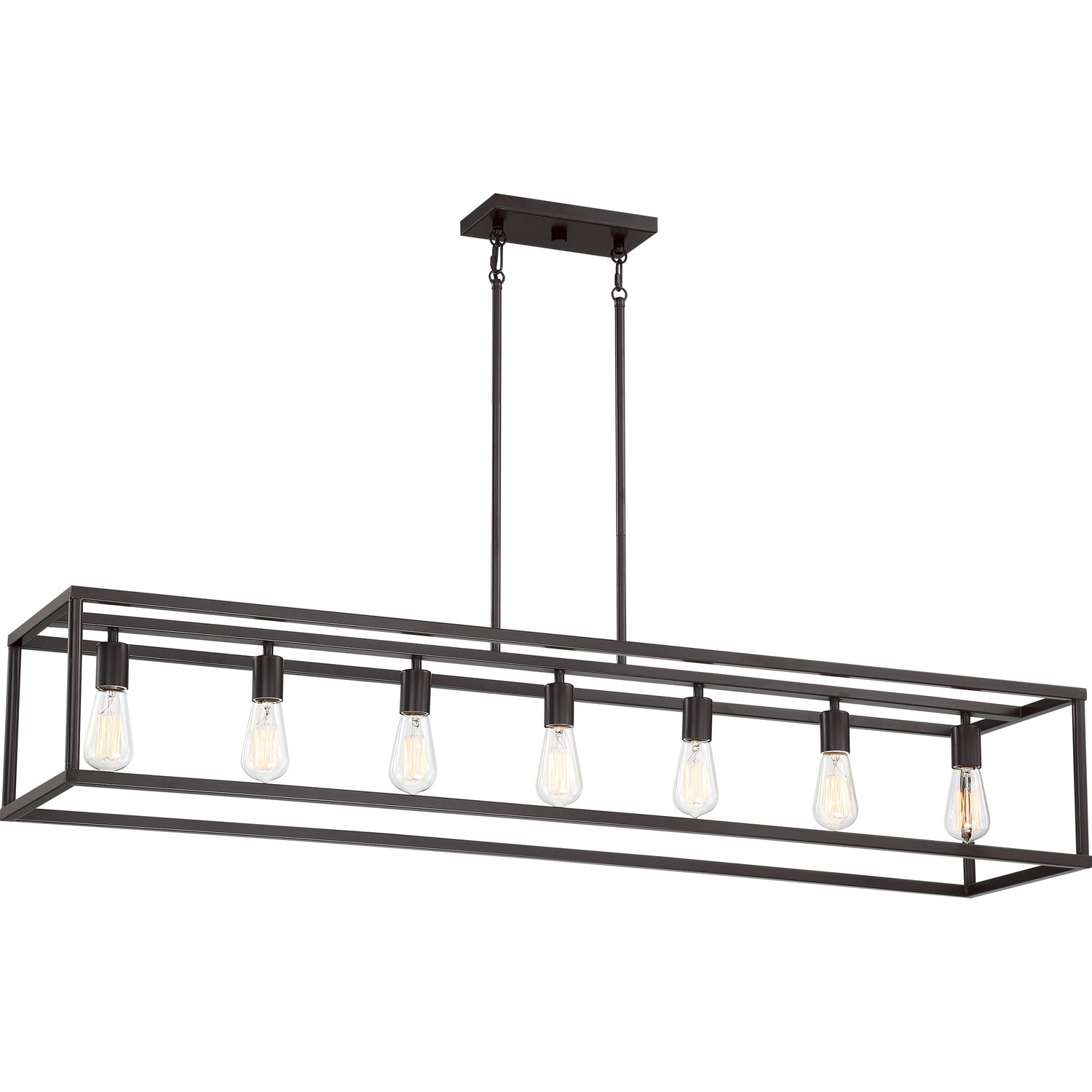 Quoizel - NHR752WT - Seven Light Island Chandelier - New Harbor - Western Bronze