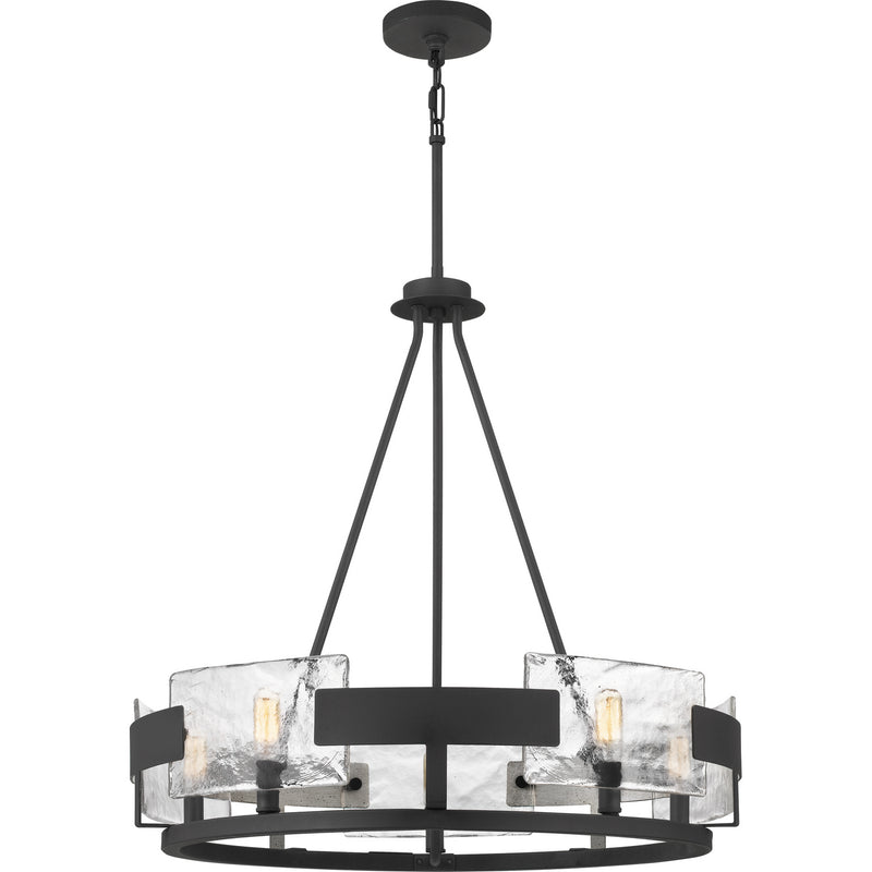 Quoizel - STM5005BA - Five Light Chandelier - Stratum - Royal Ebony