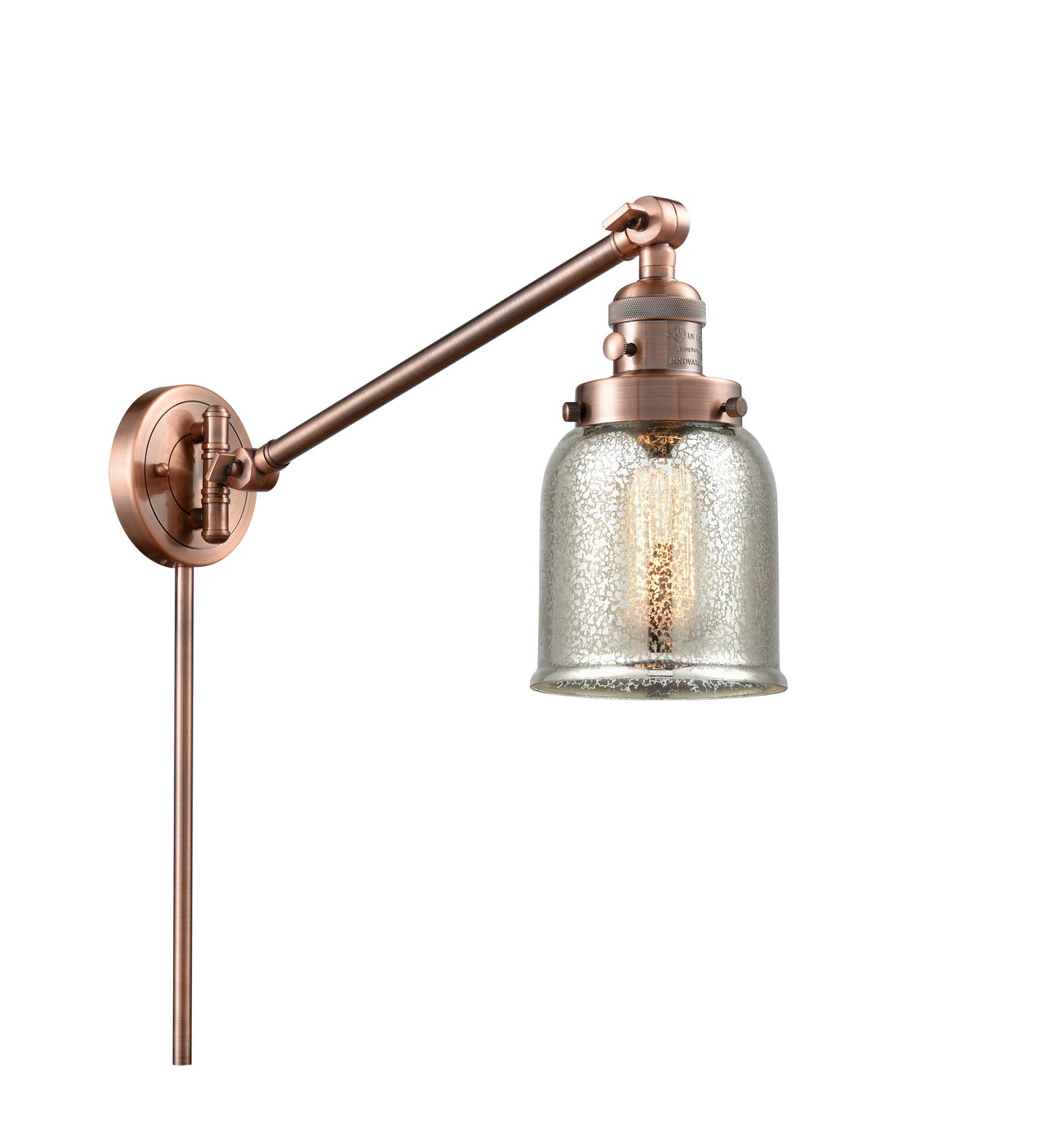 Innovations - 237-AC-G58 - One Light Swing Arm - Franklin Restoration - Antique Copper
