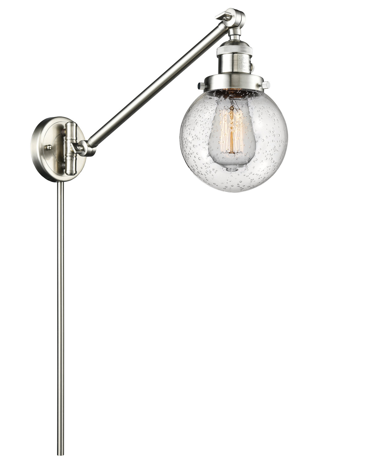 Innovations - 237-SN-G204-6 - One Light Swing Arm - Franklin Restoration - Brushed Satin Nickel