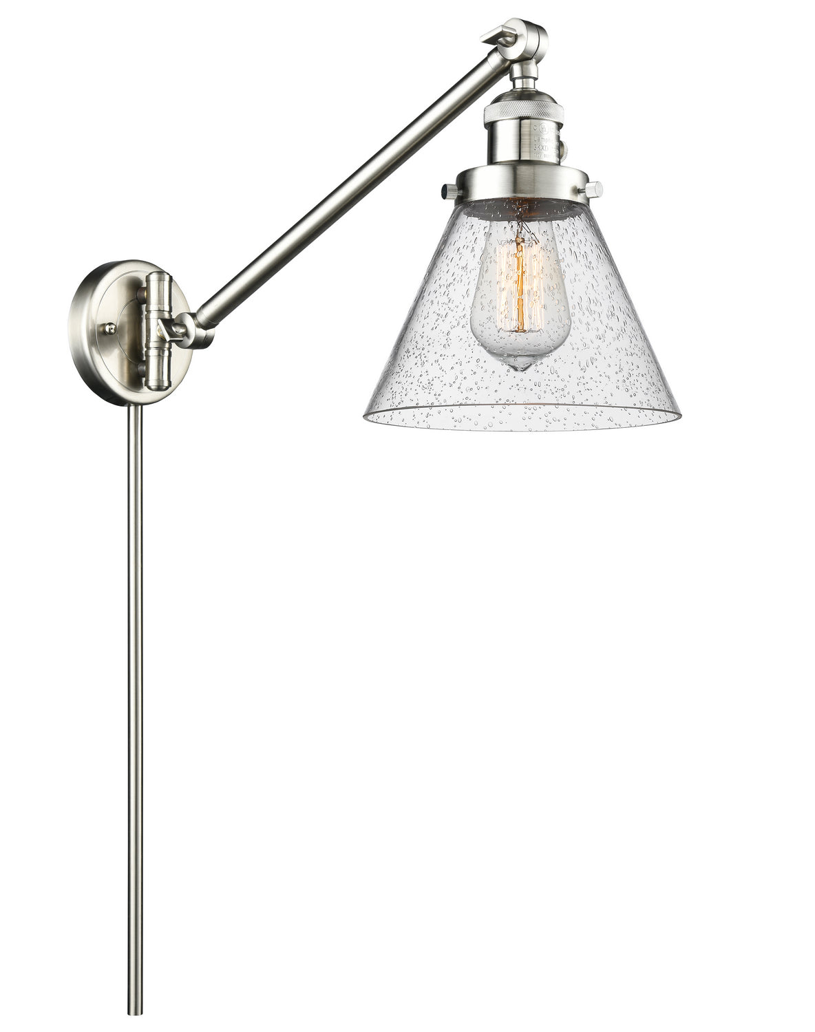 Innovations - 237-SN-G44 - One Light Swing Arm - Franklin Restoration - Brushed Satin Nickel