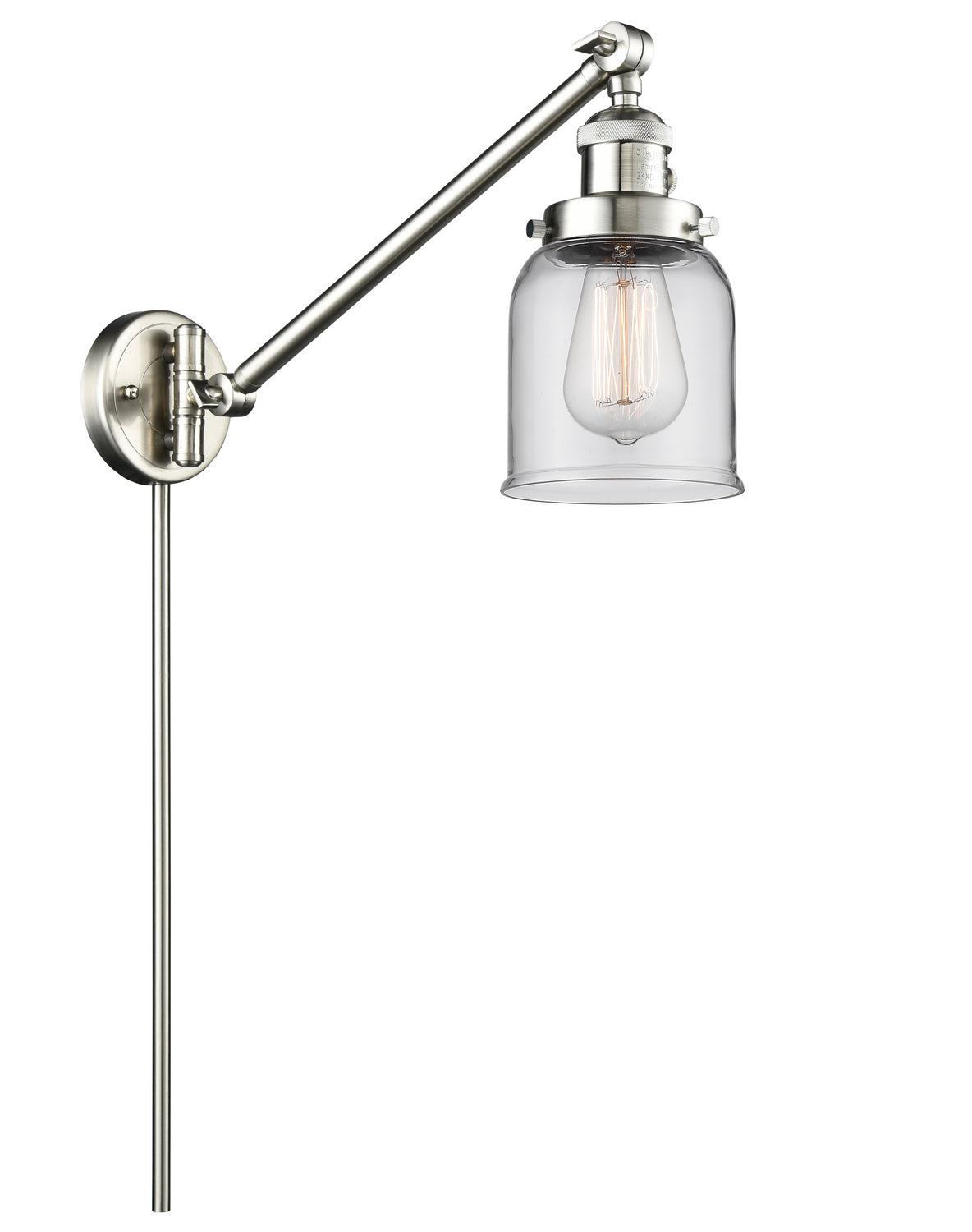 Innovations - 237-SN-G52 - One Light Swing Arm - Franklin Restoration - Brushed Satin Nickel