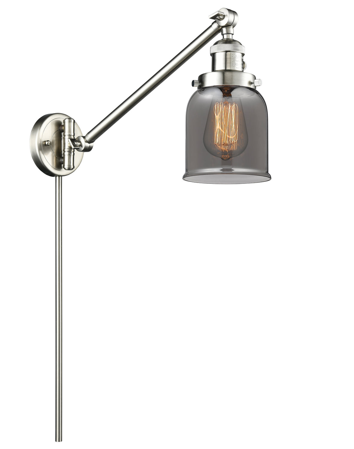 Innovations - 237-SN-G53 - One Light Swing Arm - Franklin Restoration - Brushed Satin Nickel