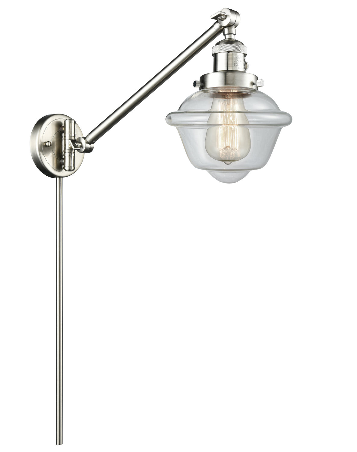 Innovations - 237-SN-G532 - One Light Swing Arm - Franklin Restoration - Brushed Satin Nickel