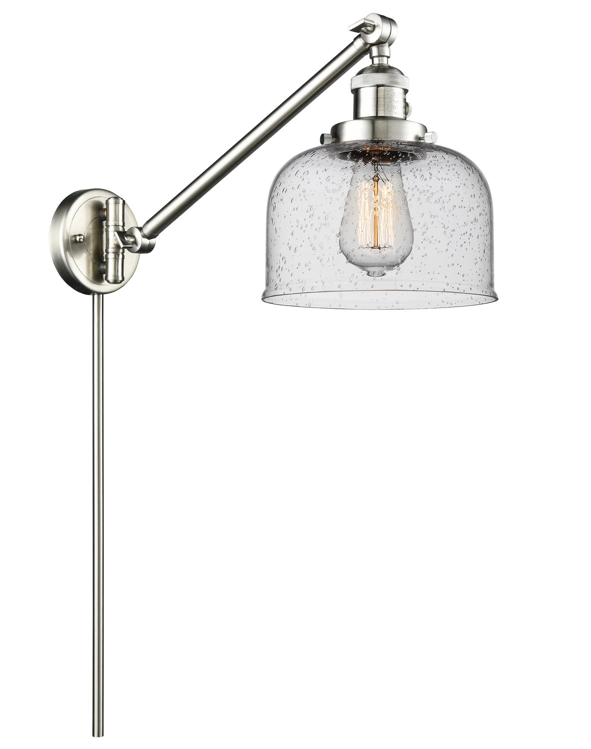 Innovations - 237-SN-G74 - One Light Swing Arm - Franklin Restoration - Brushed Satin Nickel