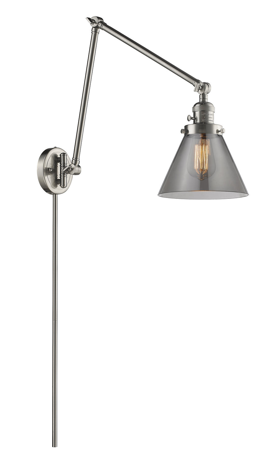 Innovations - 238-SN-G43 - One Light Swing Arm - Franklin Restoration - Brushed Satin Nickel