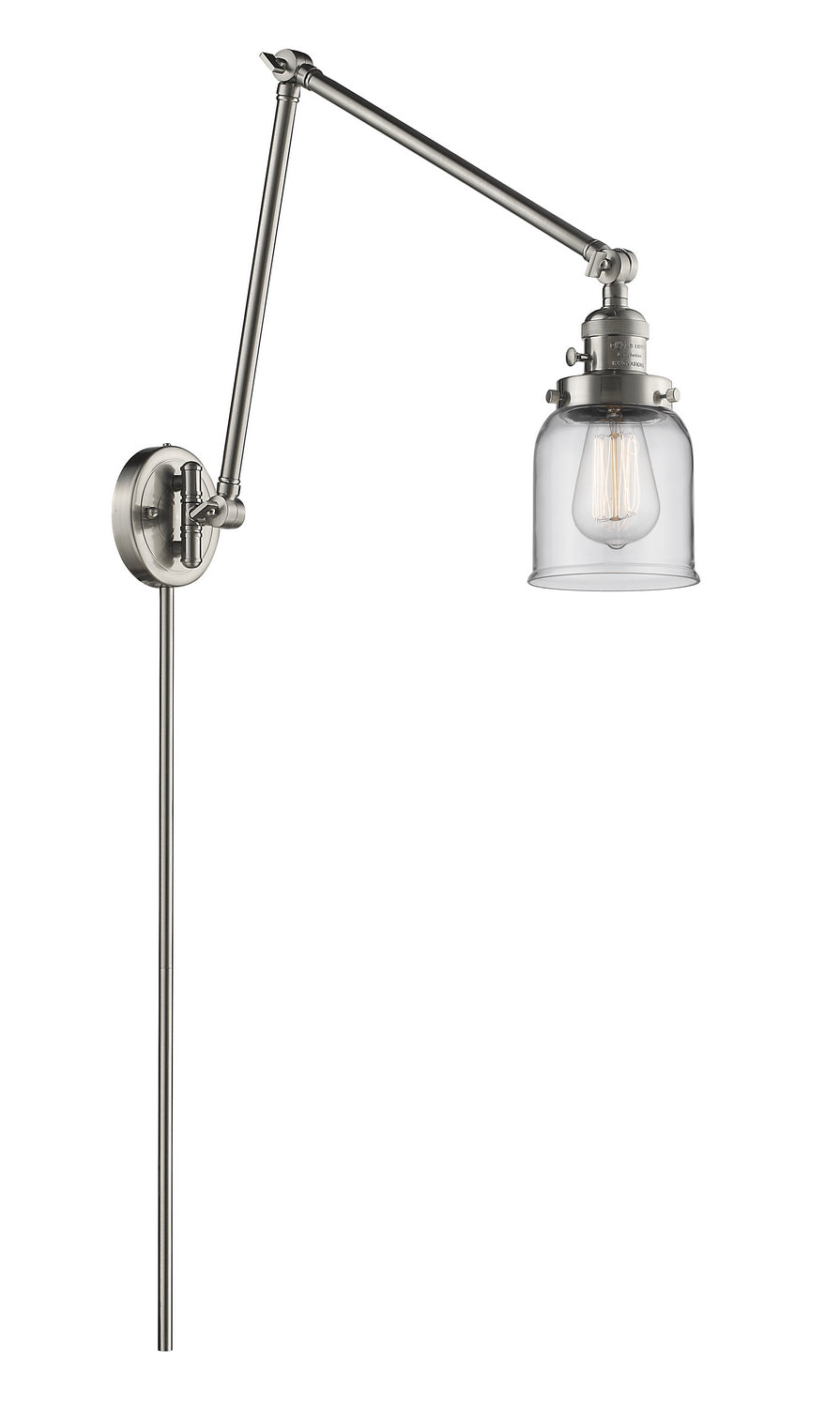 Innovations - 238-SN-G52 - One Light Swing Arm - Franklin Restoration - Brushed Satin Nickel
