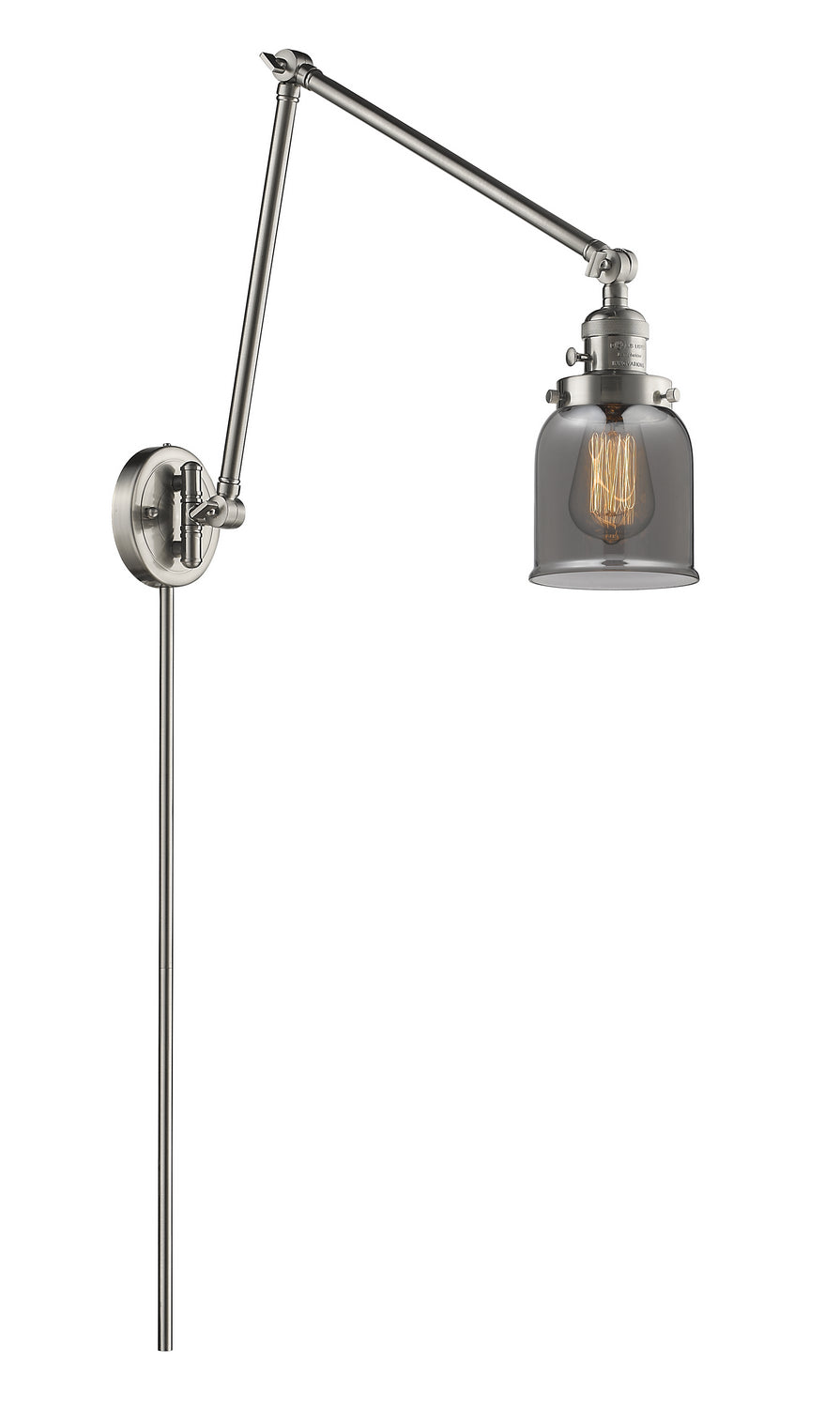Innovations - 238-SN-G53 - One Light Swing Arm - Franklin Restoration - Brushed Satin Nickel