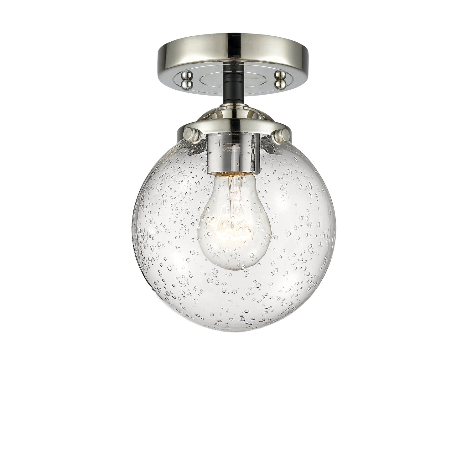 Innovations - 284-1C-BPN-G204-6 - One Light Semi-Flush Mount - Nouveau - Black Polished Nickel