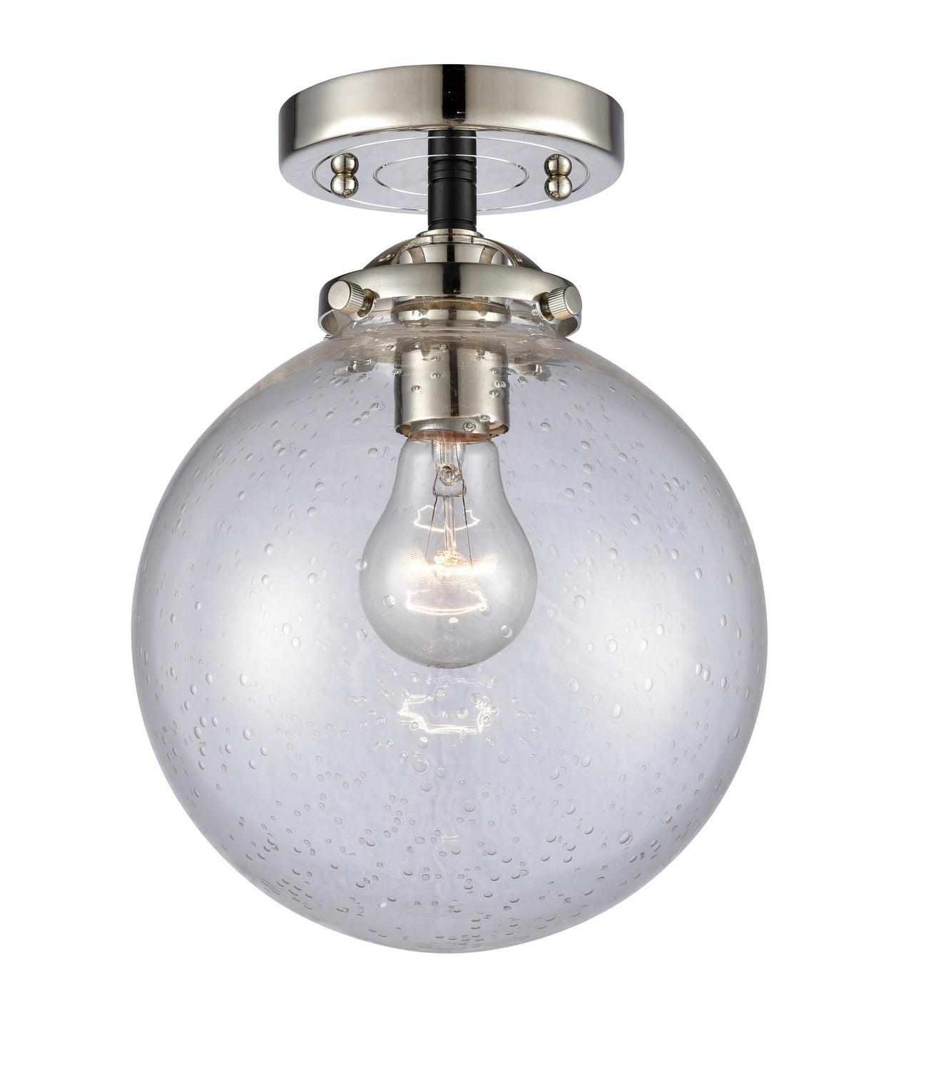 Innovations - 284-1C-BPN-G204-8 - One Light Semi-Flush Mount - Nouveau - Black Polished Nickel