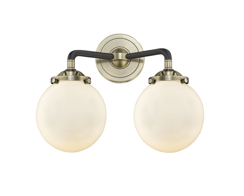 Innovations - 284-2W-BAB-G201-6 - Two Light Bath Vanity - Nouveau - Black Antique Brass
