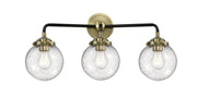 Innovations - 284-3W-BAB-G204-6 - Three Light Bath Vanity - Nouveau - Black Antique Brass
