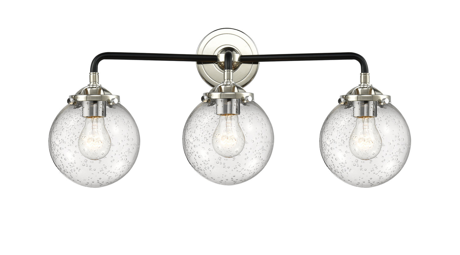 Innovations - 284-3W-BPN-G204-6 - Three Light Bath Vanity - Nouveau - Black Polished Nickel