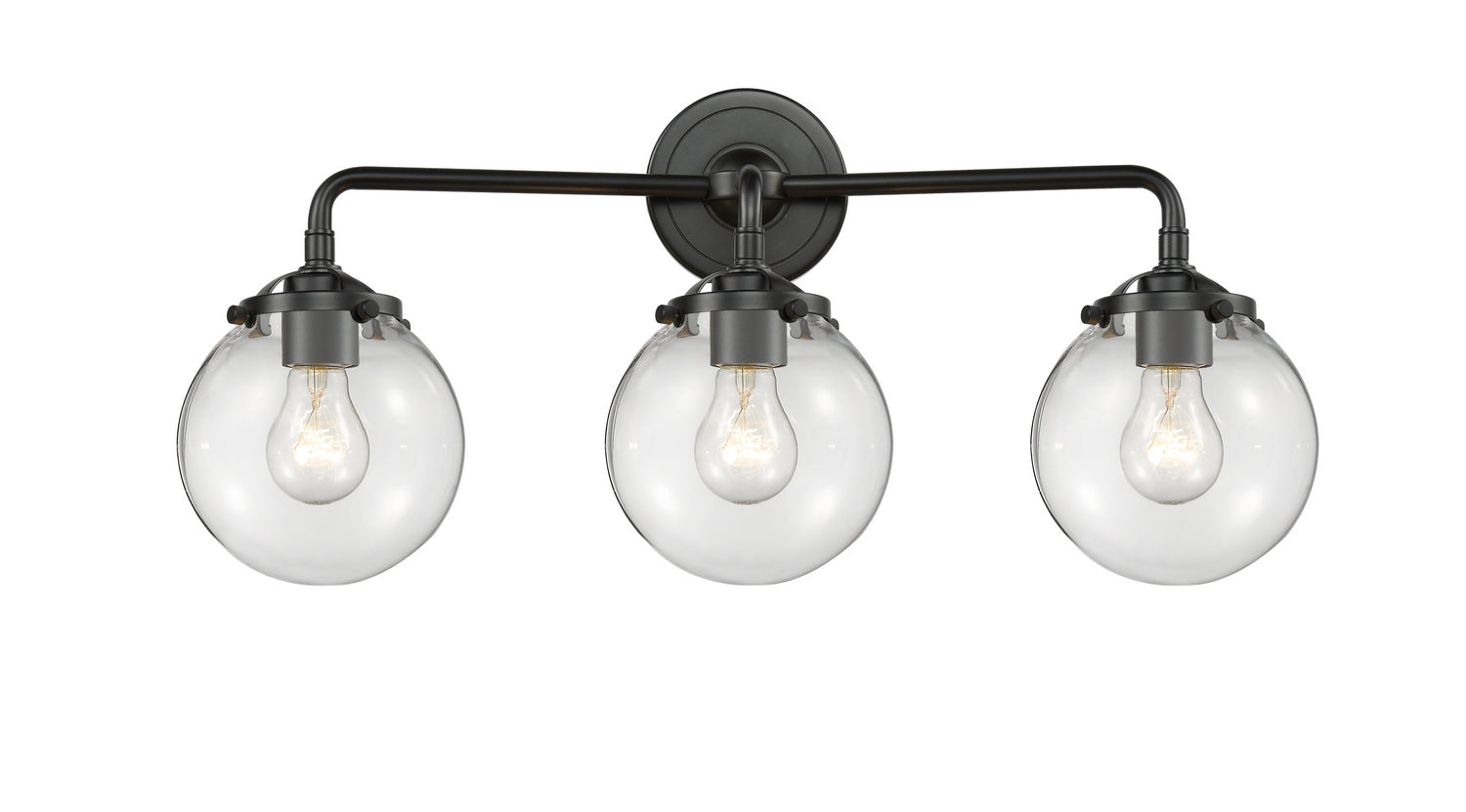 Innovations - 284-3W-OB-G202-6 - Three Light Bath Vanity - Nouveau - Oil Rubbed Bronze