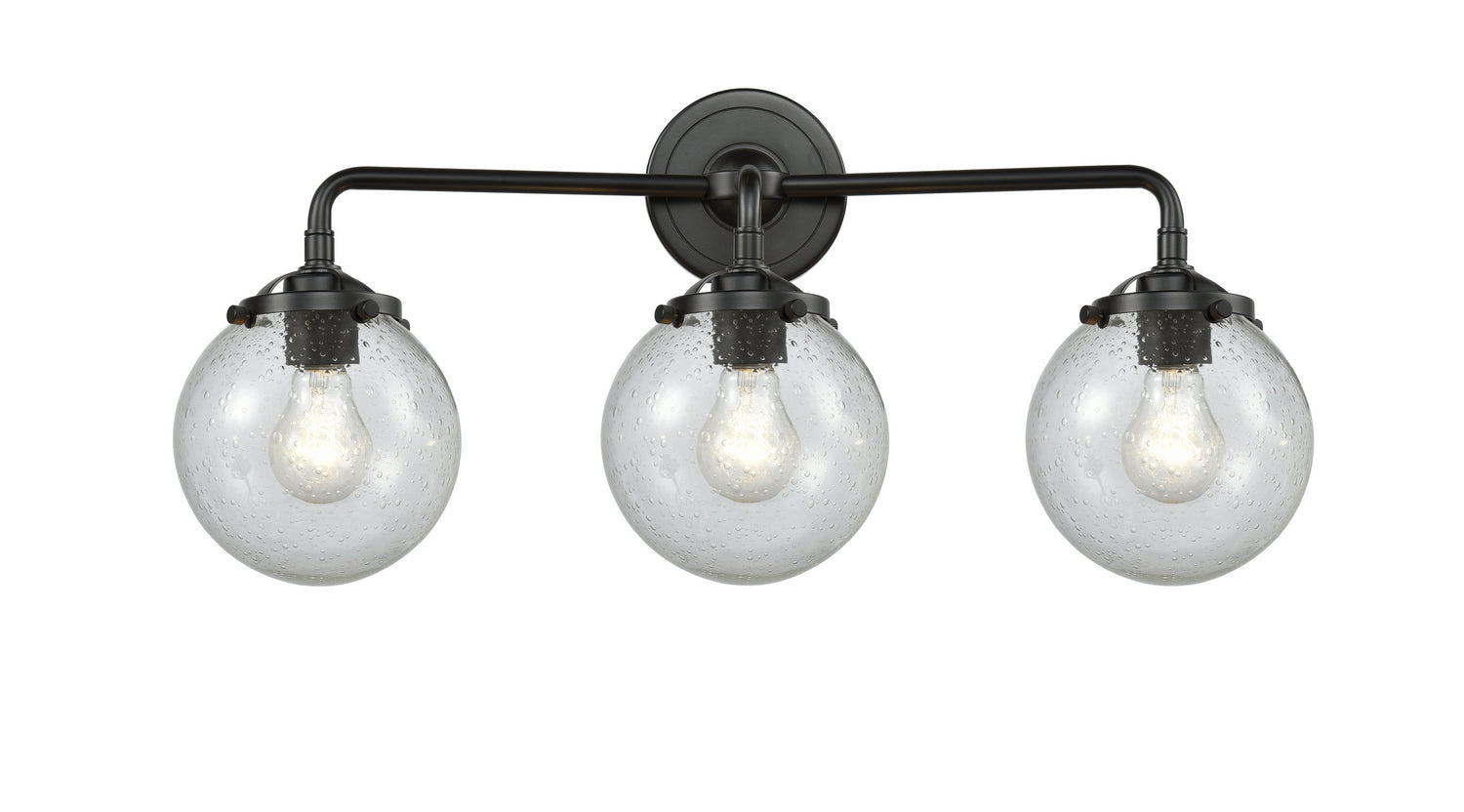 Innovations - 284-3W-OB-G204-6 - Three Light Bath Vanity - Nouveau - Oil Rubbed Bronze