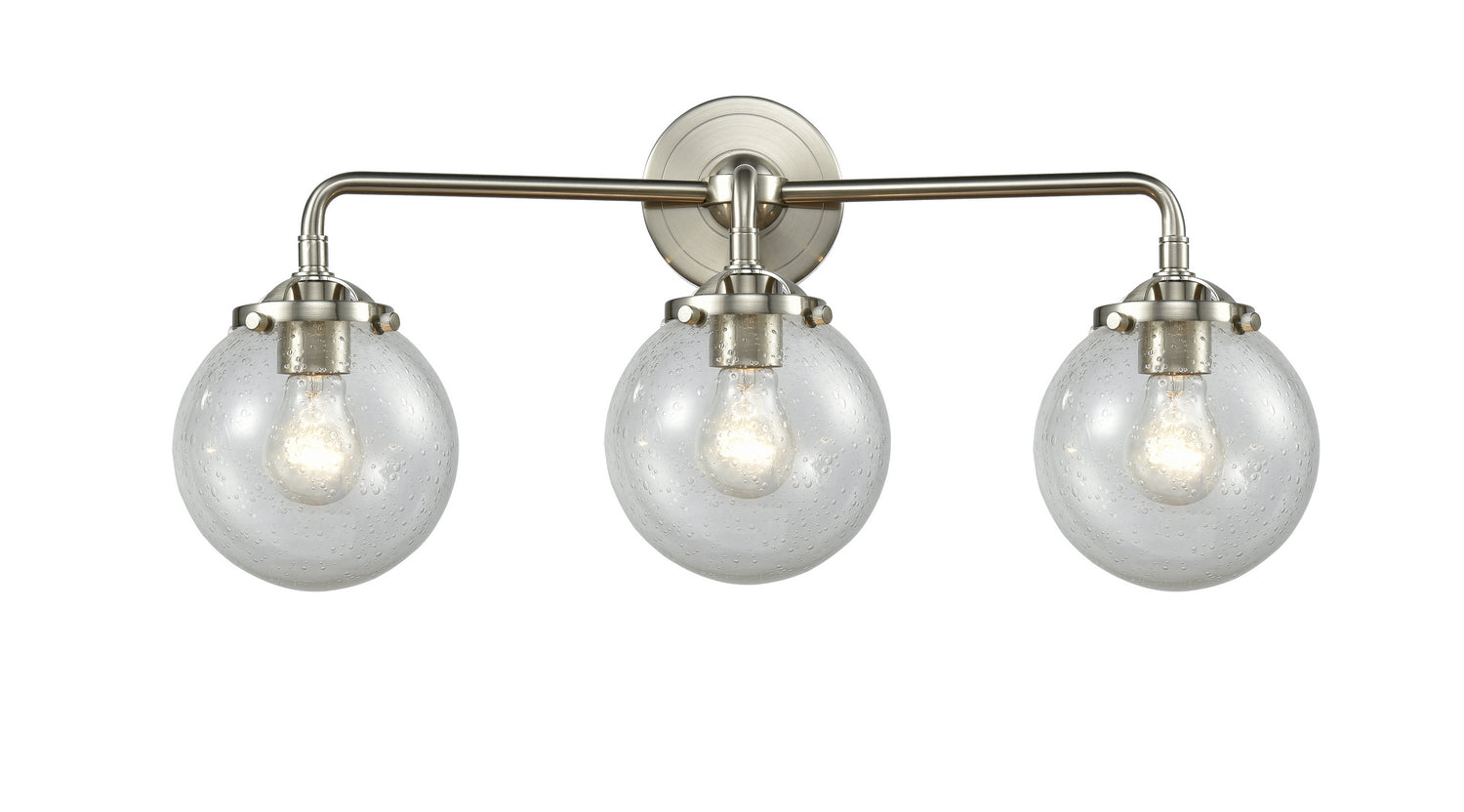 Innovations - 284-3W-SN-G204-6 - Three Light Bath Vanity - Nouveau - Brushed Satin Nickel