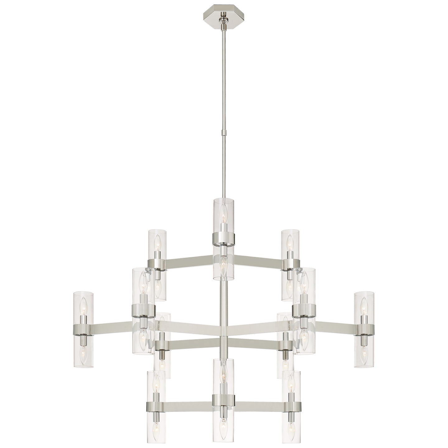 Visual Comfort Signature - ARN 5272PN-CG - 24 Light Chandelier - Margita - Polished Nickel