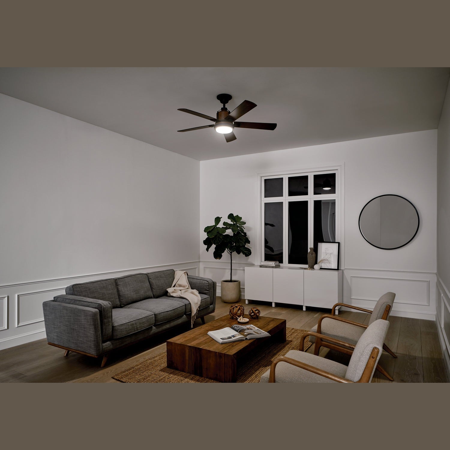 Kichler - 300052DBK - 52"Ceiling Fan - Colerne - Distressed Black
