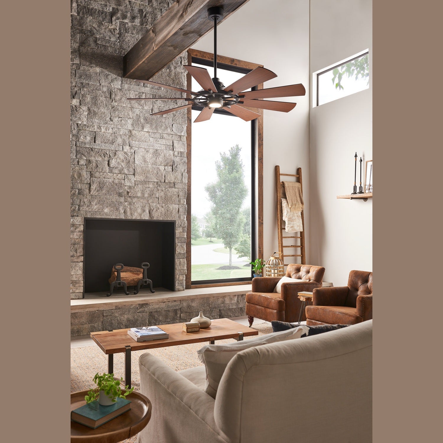 Kichler - 300265DBK - 65"Ceiling Fan - Gentry - Distressed Black