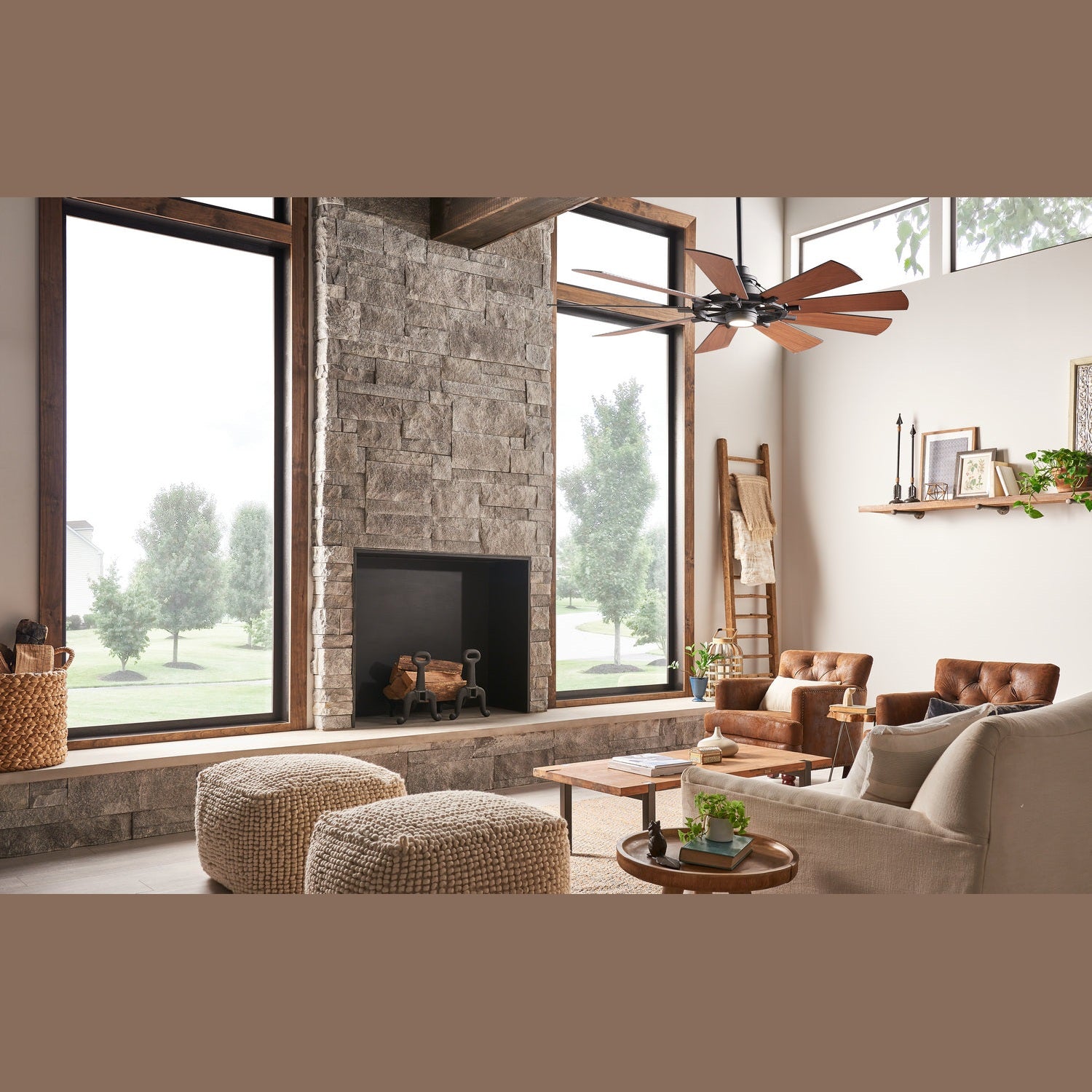 Kichler - 300265DBK - 65"Ceiling Fan - Gentry - Distressed Black