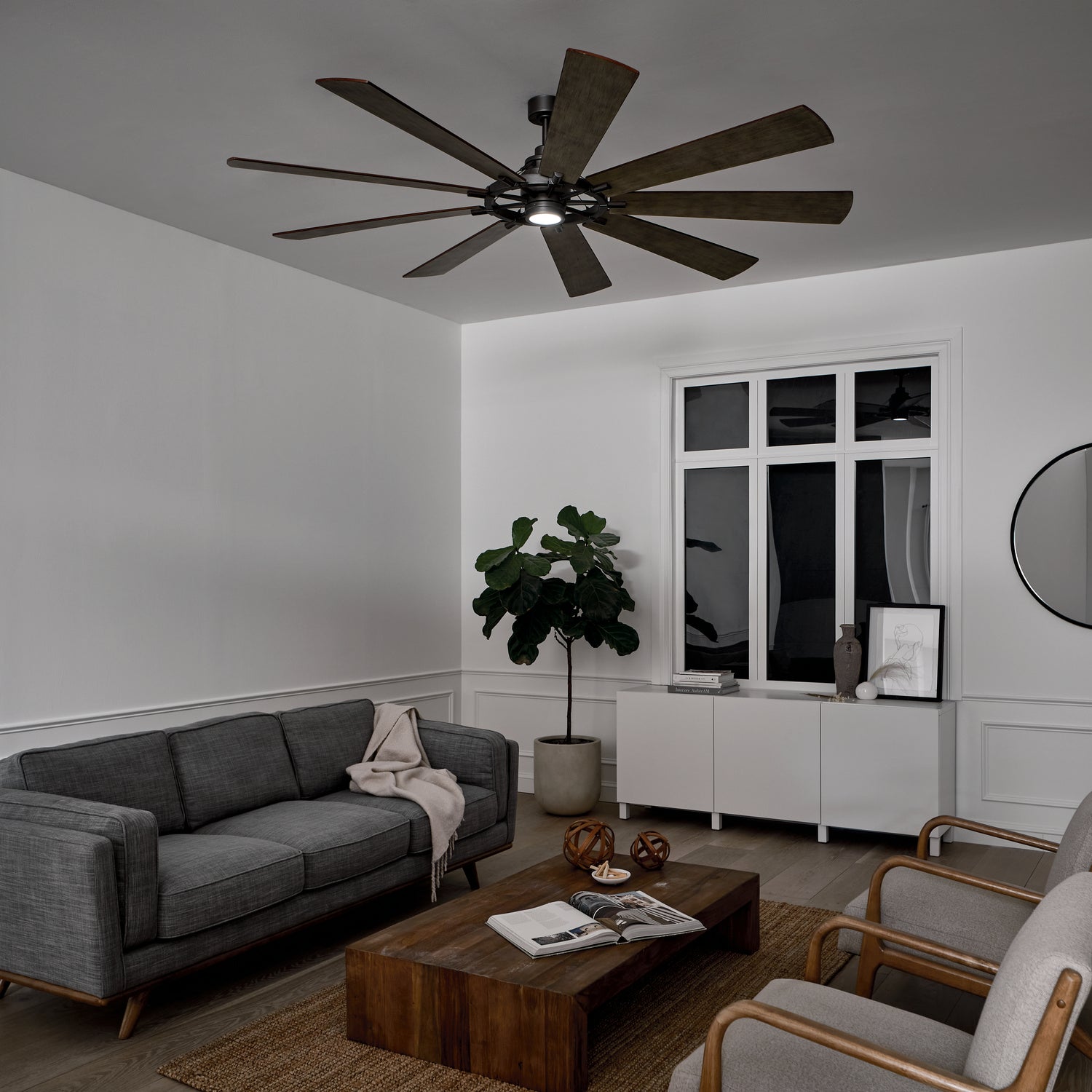 Kichler - 300285AVI - 85"Ceiling Fan - Gentry Xl - Anvil Iron