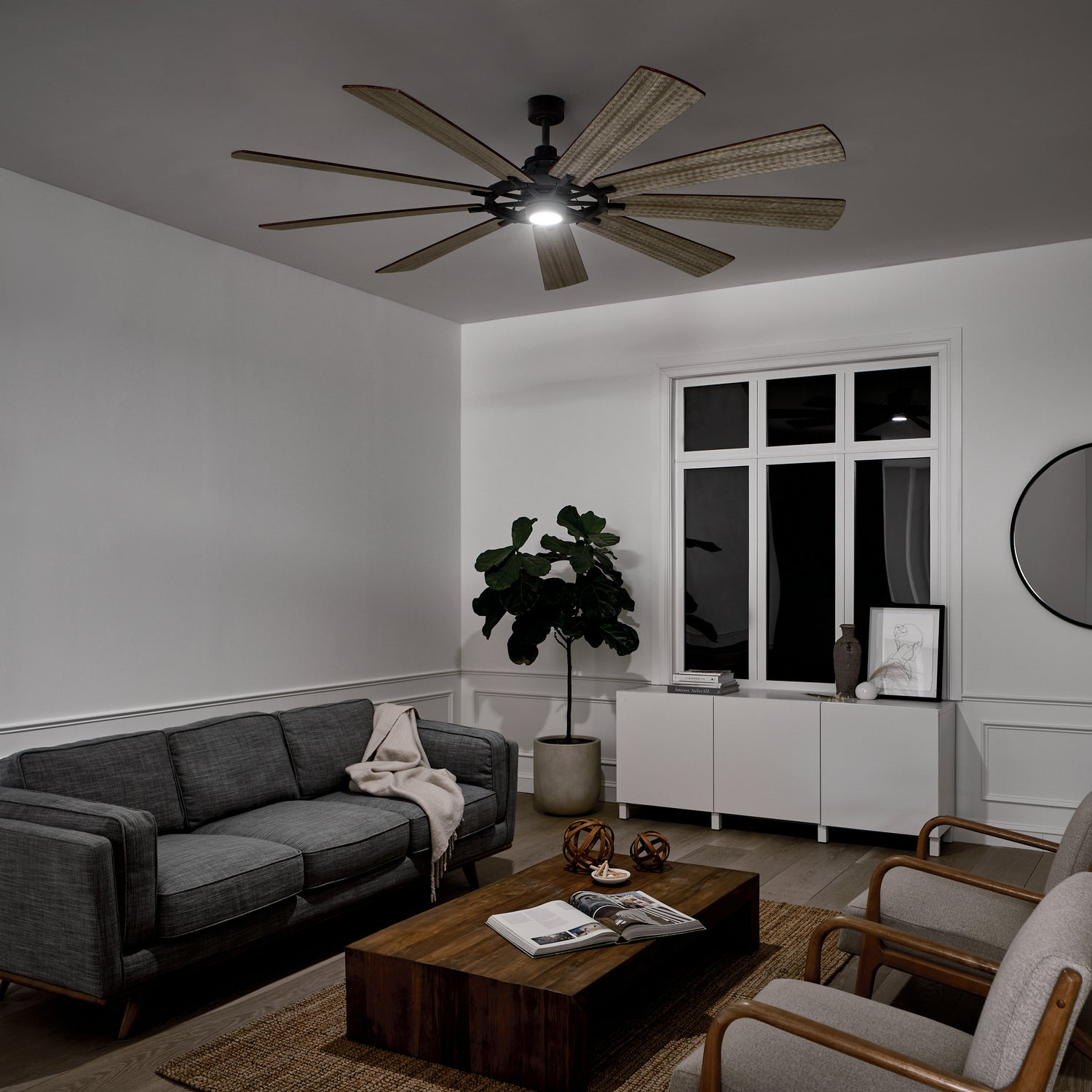 Kichler - 300285WZC - 85"Ceiling Fan - Gentry Xl - Weathered Zinc