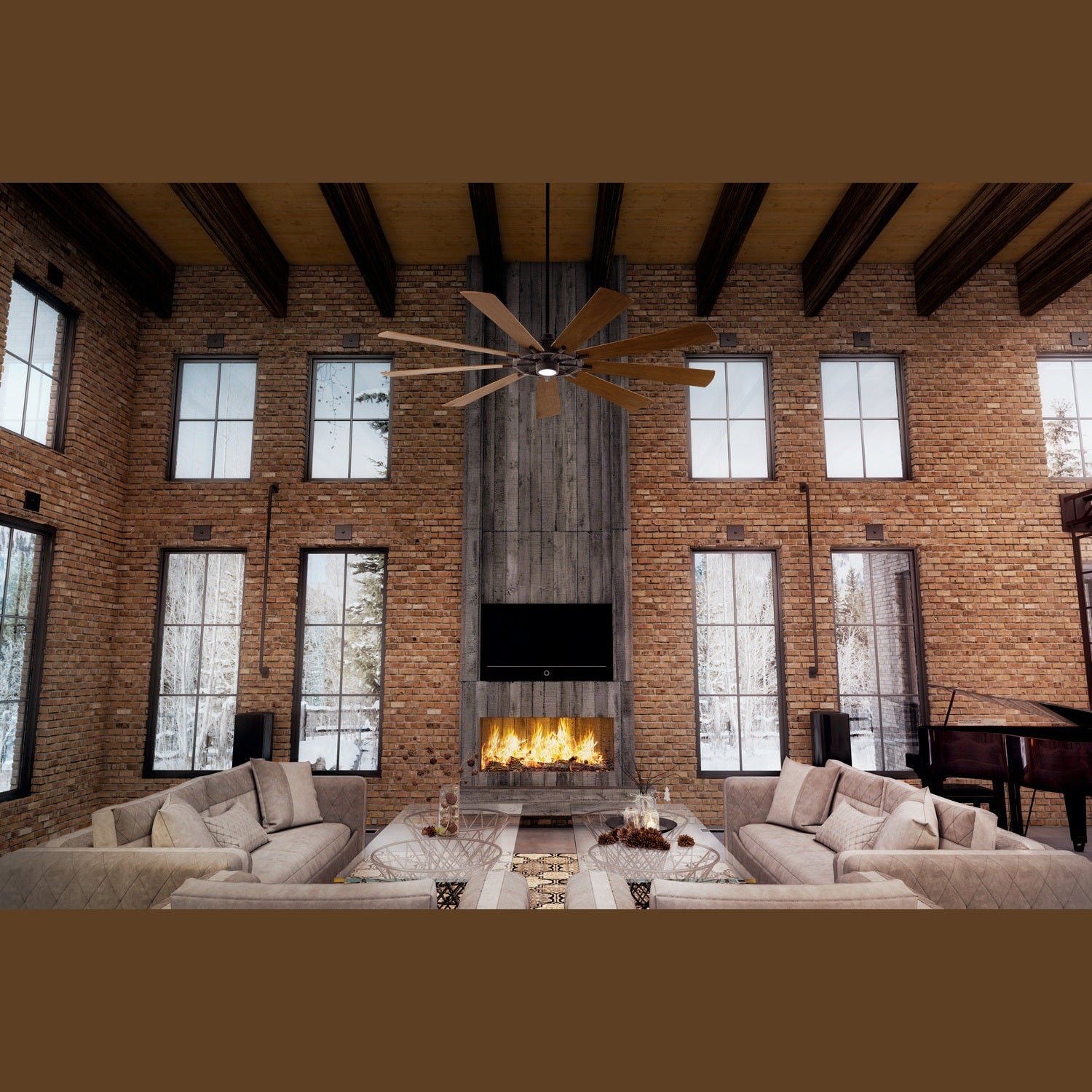 Kichler - 300285WZC - 85"Ceiling Fan - Gentry Xl - Weathered Zinc