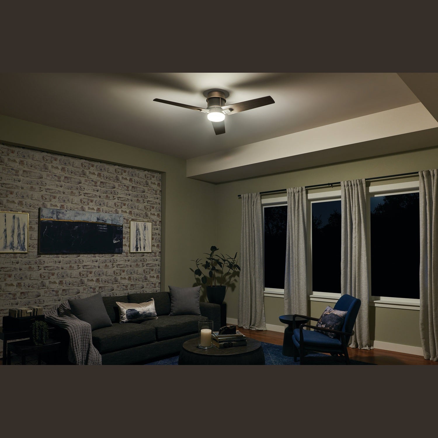 Kichler - 300352NI - 52"Ceiling Fan - Chiara - Brushed Nickel