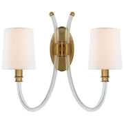 Visual Comfort Signature - JN 2030CG/AB-L - Two Light Wall Sconce - Clarice - Acrylic with Antique Brass