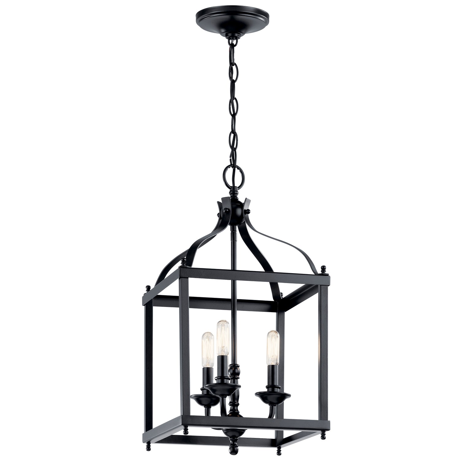 Kichler - 42566BK - Three Light Pendant - Larkin - Black