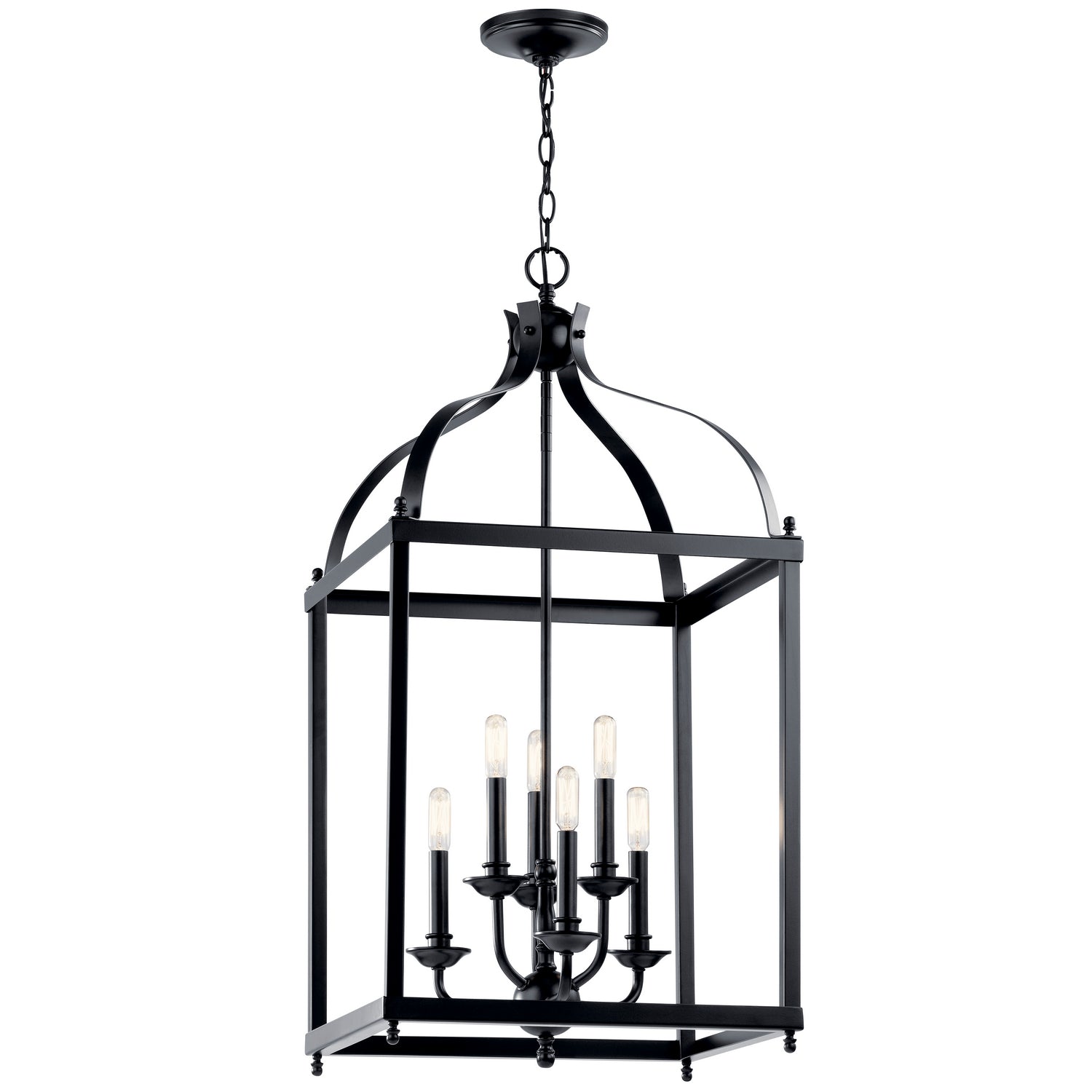 Kichler - 42568BK - Six Light Foyer Chandelier - Larkin - Black