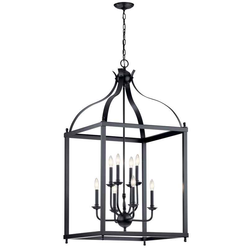 Kichler - 42591BK - Eight Light Foyer Chandelier - Larkin - Black