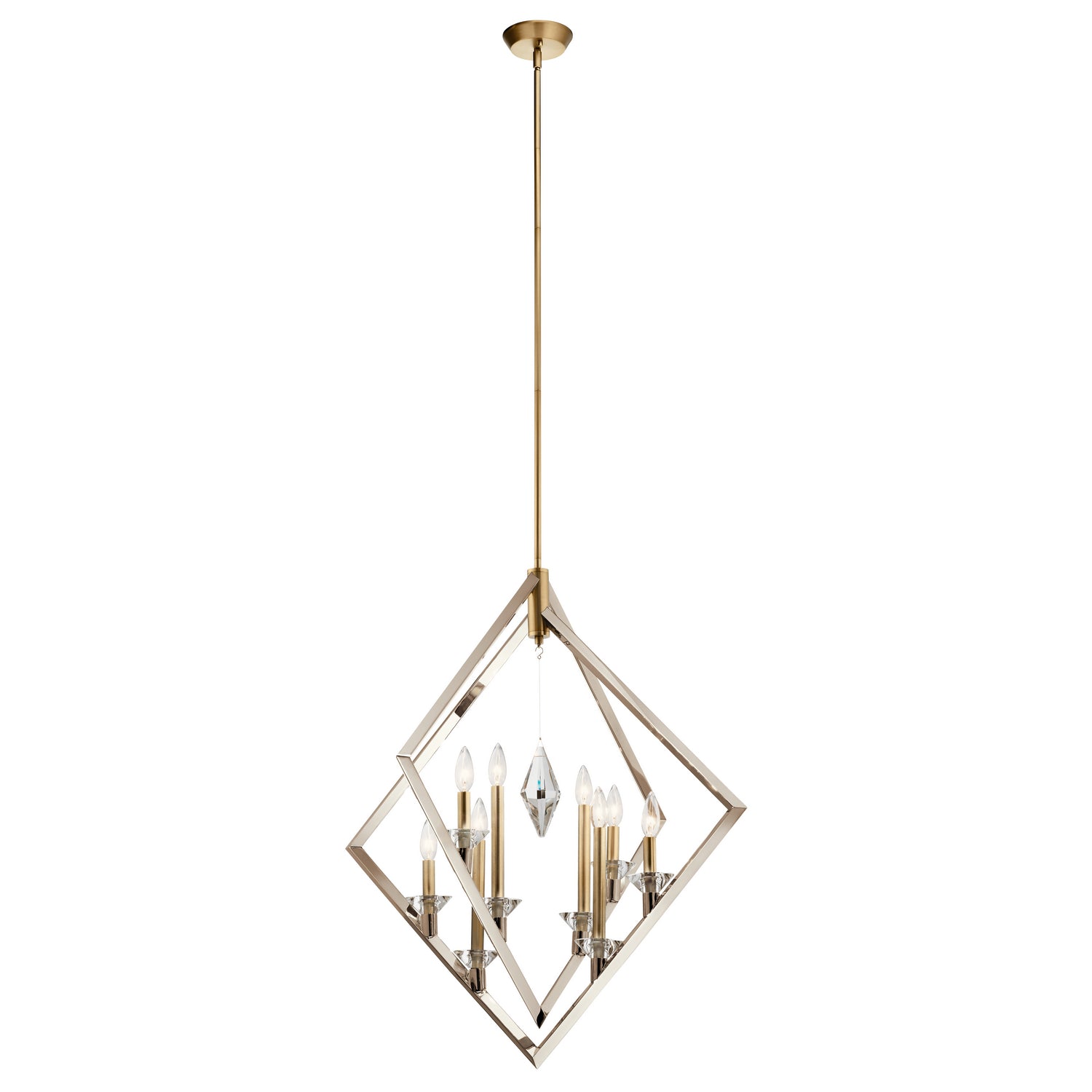 Kichler - 43052PN - Eight Light Foyer Chandelier - Layan - Polished Nickel