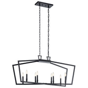 Kichler - 43494BK - Eight Light Linear Chandelier - Abbotswell - Black