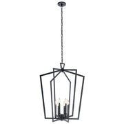 Kichler - 43495BK - Six Light Foyer Pendant - Abbotswell - Black