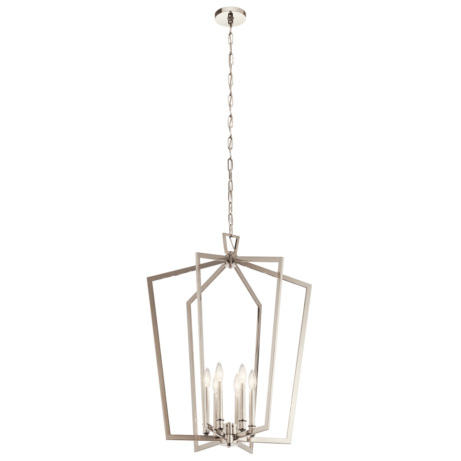 Kichler - 43495PN - Six Light Foyer Pendant - Abbotswell - Polished Nickel