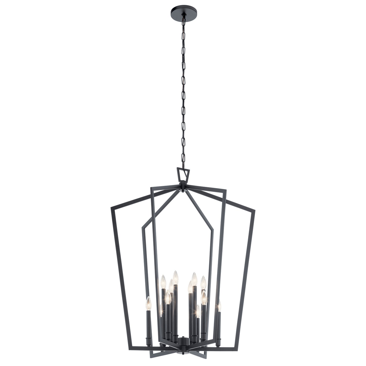 Kichler - 43496BK - 12 Light Foyer Chandelier - Abbotswell - Black
