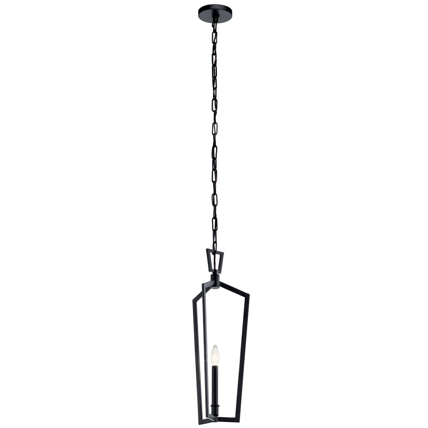 Kichler - 43497BK - One Light Pendant - Abbotswell - Black