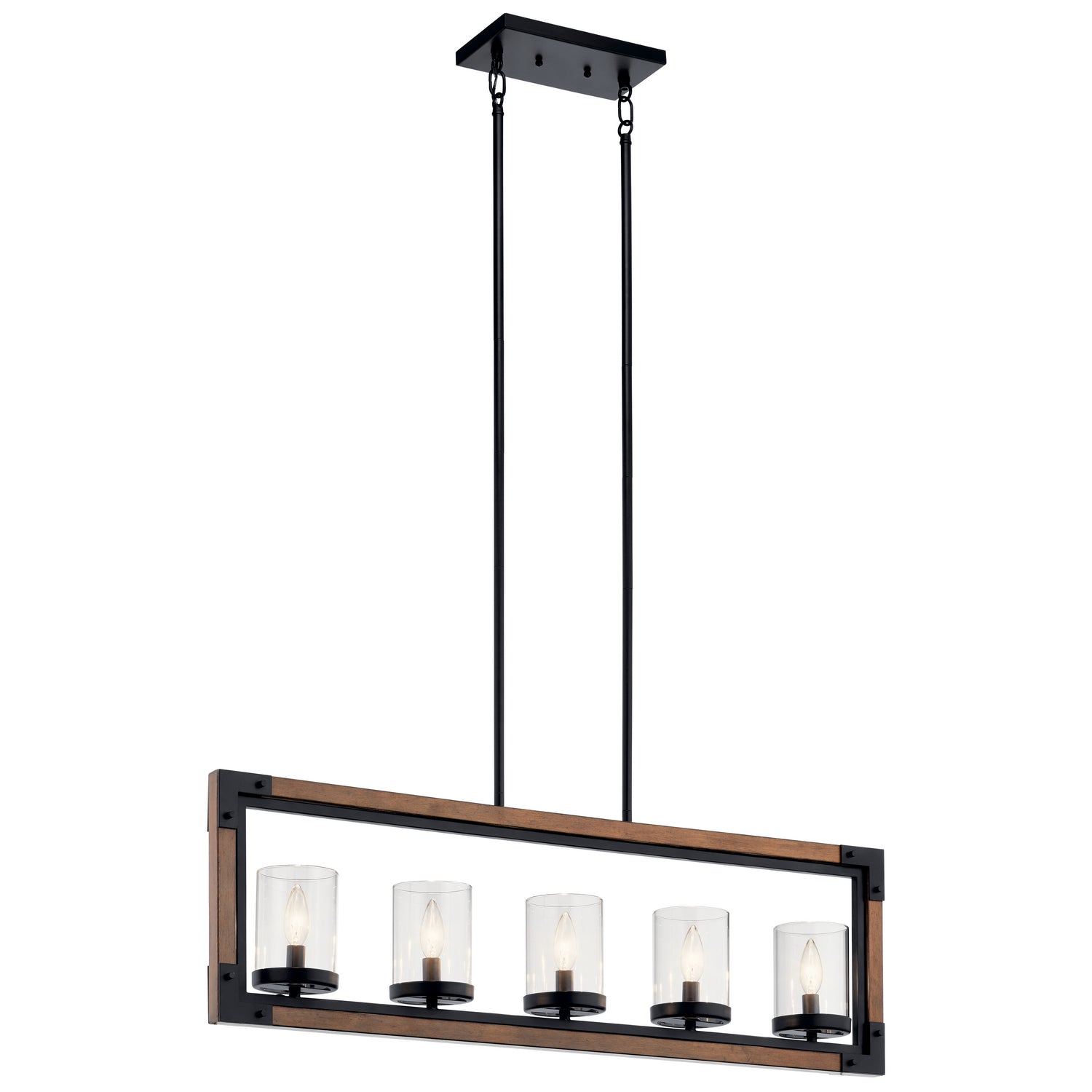 Kichler - 44043AUB - Five Light Linear Chandelier - Marimount - Auburn Stained