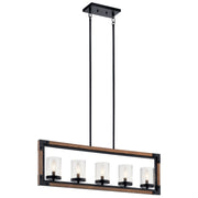 Kichler - 44043AUB - Five Light Linear Chandelier - Marimount - Auburn Stained