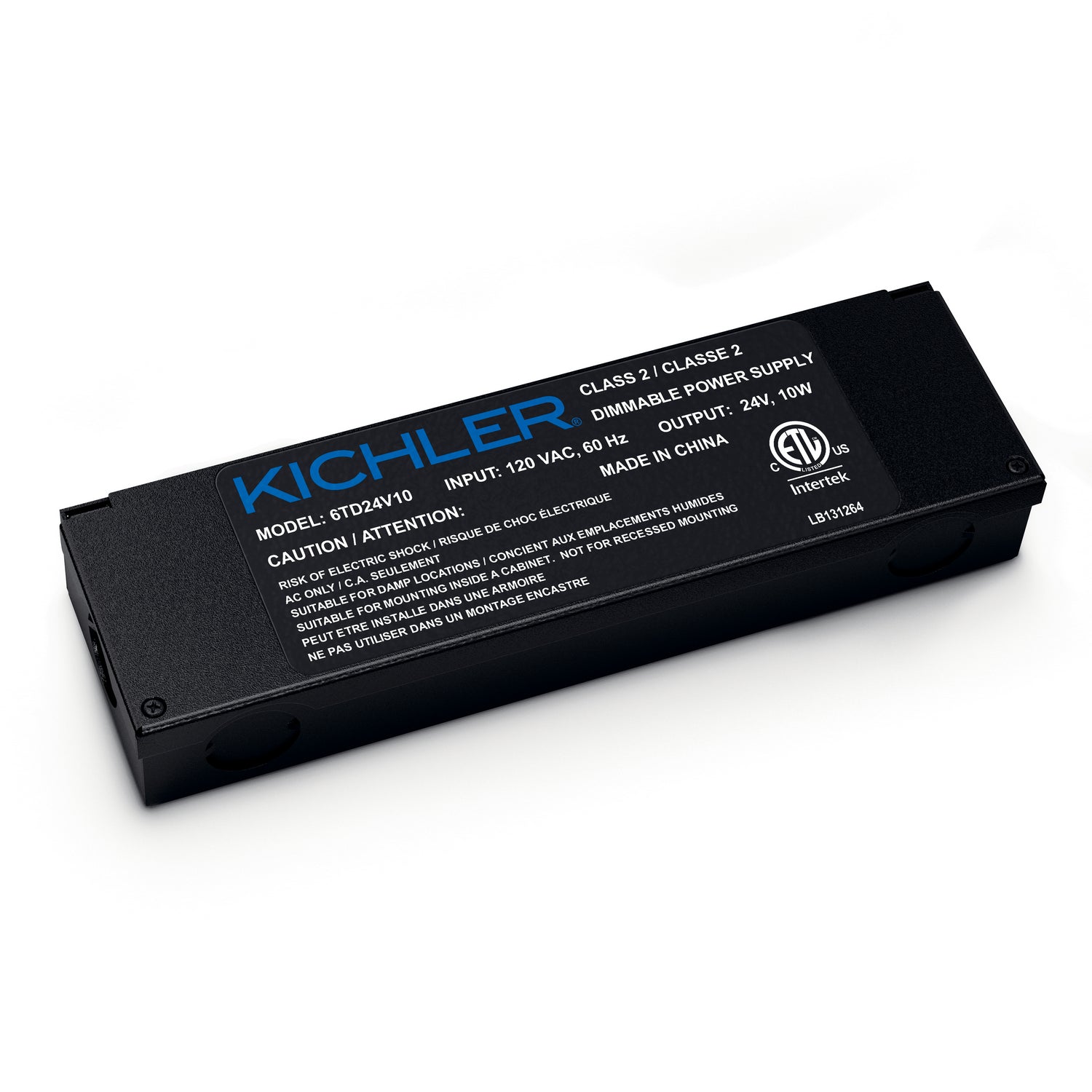 Kichler - 6TD24V10BKT - Power Supply - Led Power Supply 24V - Textured Black