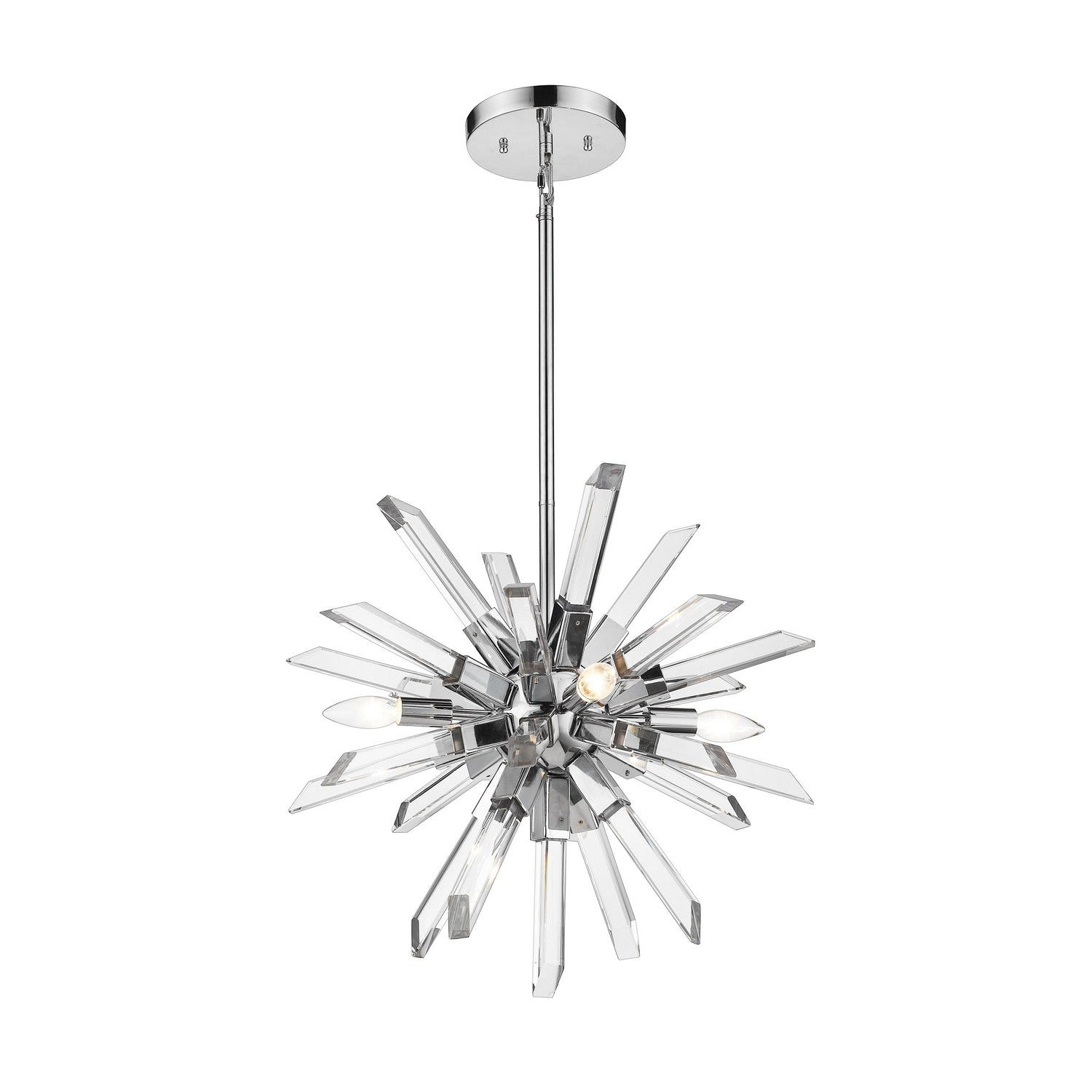 Z-Lite - 4003-4CH - Four Light Chandelier - Burst - Chrome