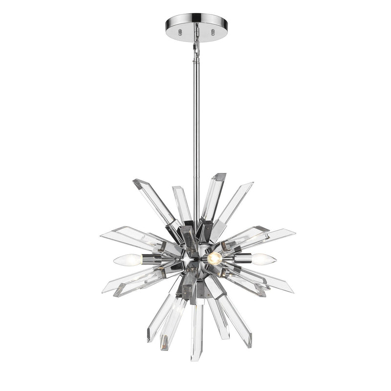 Z-Lite - 4003-4CH - Four Light Chandelier - Burst - Chrome