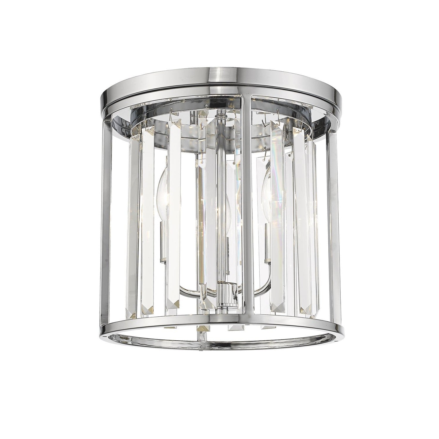 Z-Lite - 439F12-CH - Three Light Flush Mount - Monarch - Chrome