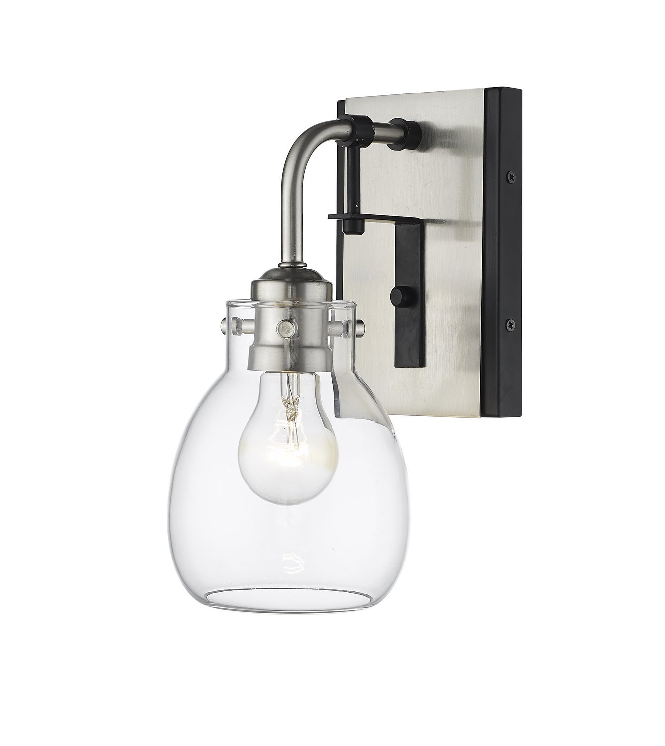Z-Lite - 466-1S-MB-BN - One Light Wall Sconce - Kraken - Matte Black + Brushed Nickel