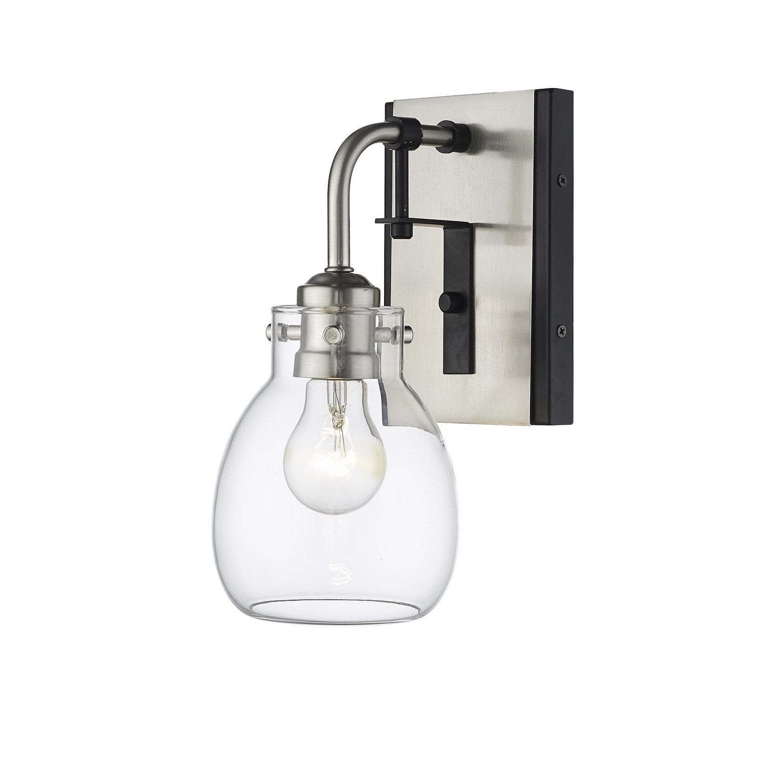 Z-Lite - 466-1S-MB-BN - One Light Wall Sconce - Kraken - Matte Black + Brushed Nickel