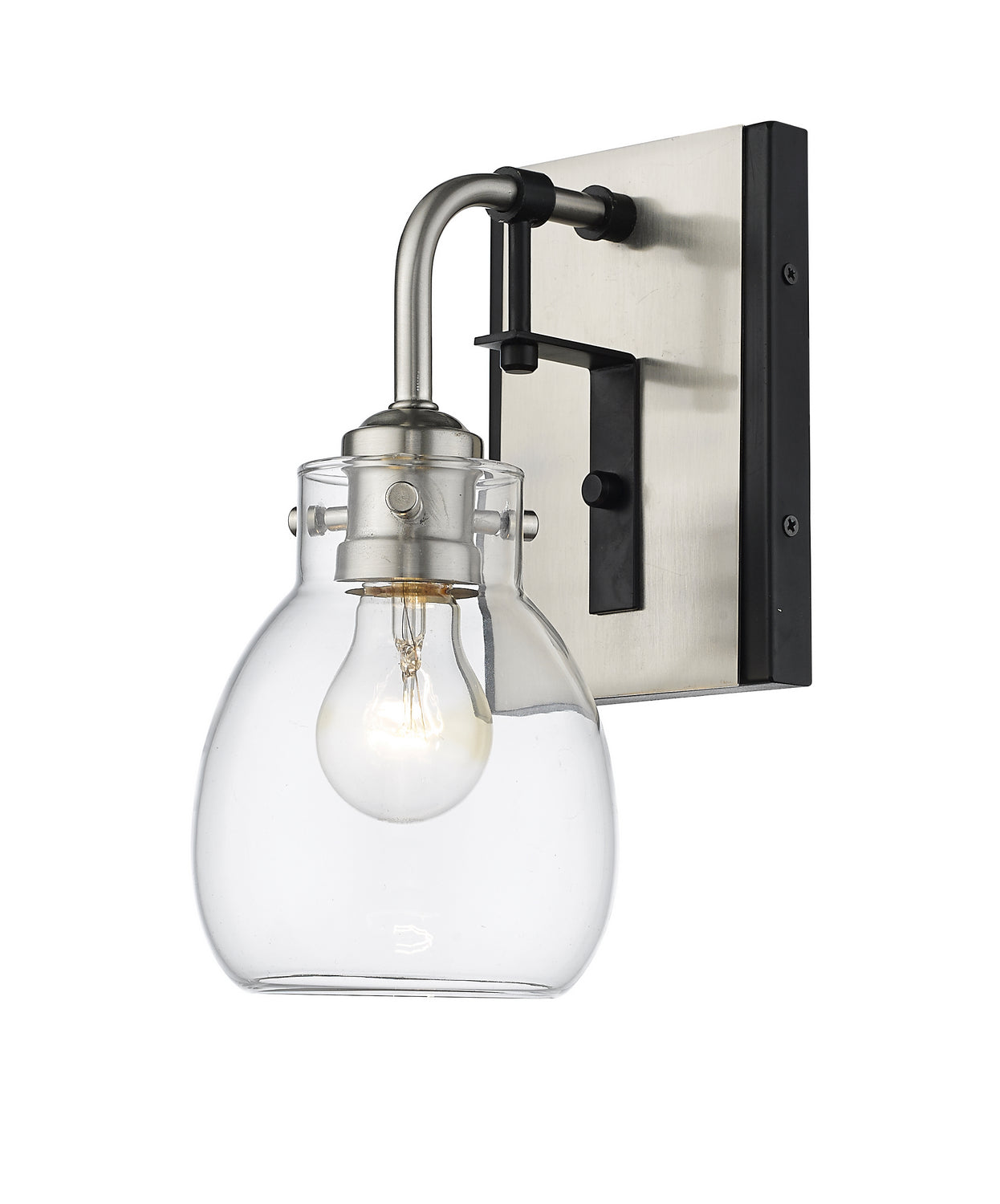 Z-Lite - 466-1S-MB-BN - One Light Wall Sconce - Kraken - Matte Black + Brushed Nickel