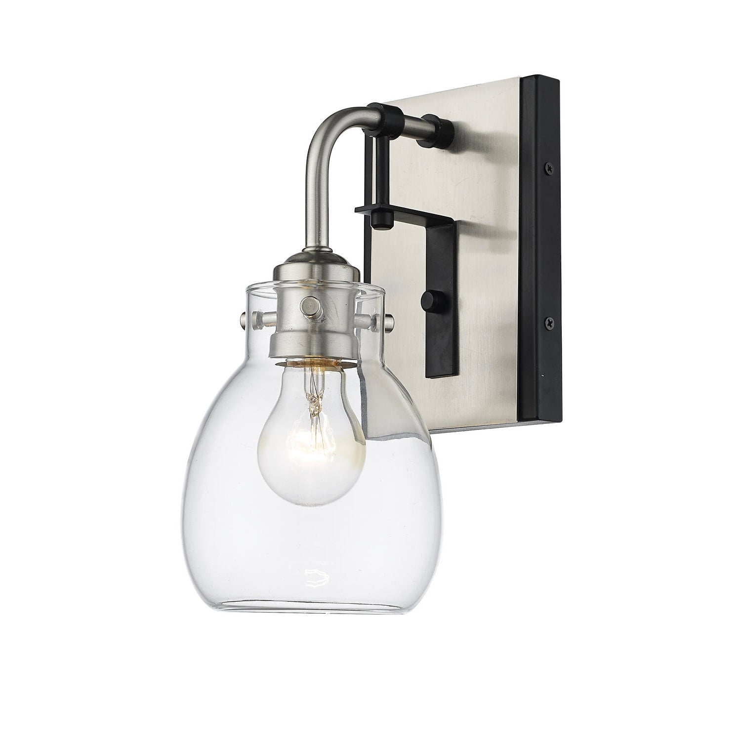 Z-Lite - 466-1S-MB-BN - One Light Wall Sconce - Kraken - Matte Black + Brushed Nickel