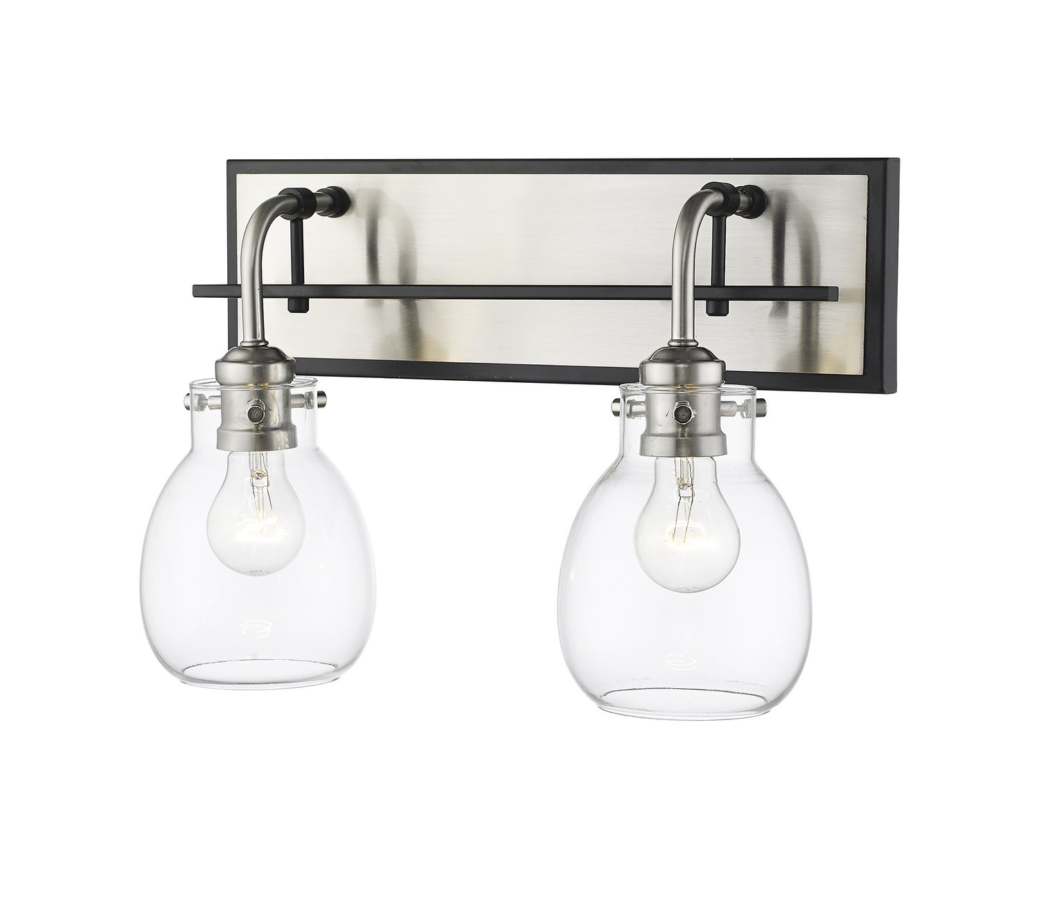 Z-Lite - 466-2S-MB-BN - Two Light Wall Sconce - Kraken - Matte Black + Brushed Nickel